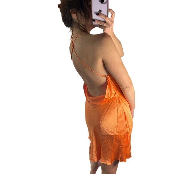 BEC & BRIDGE Annika Silky Slinky Sexy Open Low Back Strappy Mini Dress 4 New - Picture 3 of 13